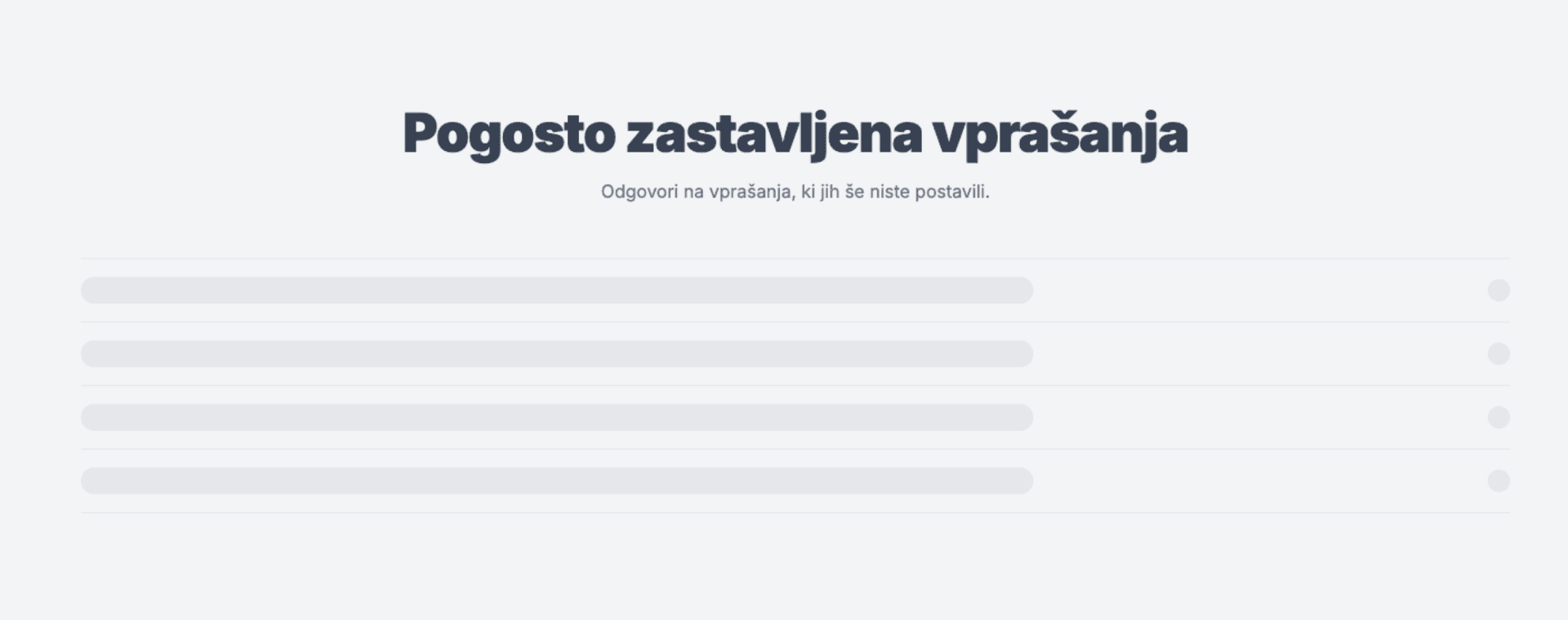 Zgled pogosto zastavljenih vprašanj